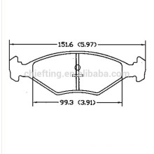 D350 305698151-5 für VW Fiat Palio Bremsbelag Hi-Q